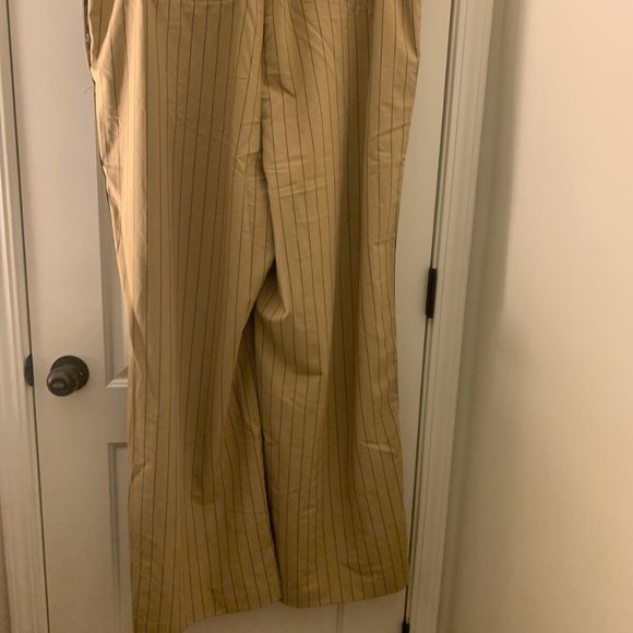 La Ligne Women's Plus Size 2X Trousers Wide Leg Hi Rise Pants Khaki Black - Picture 6 of 10